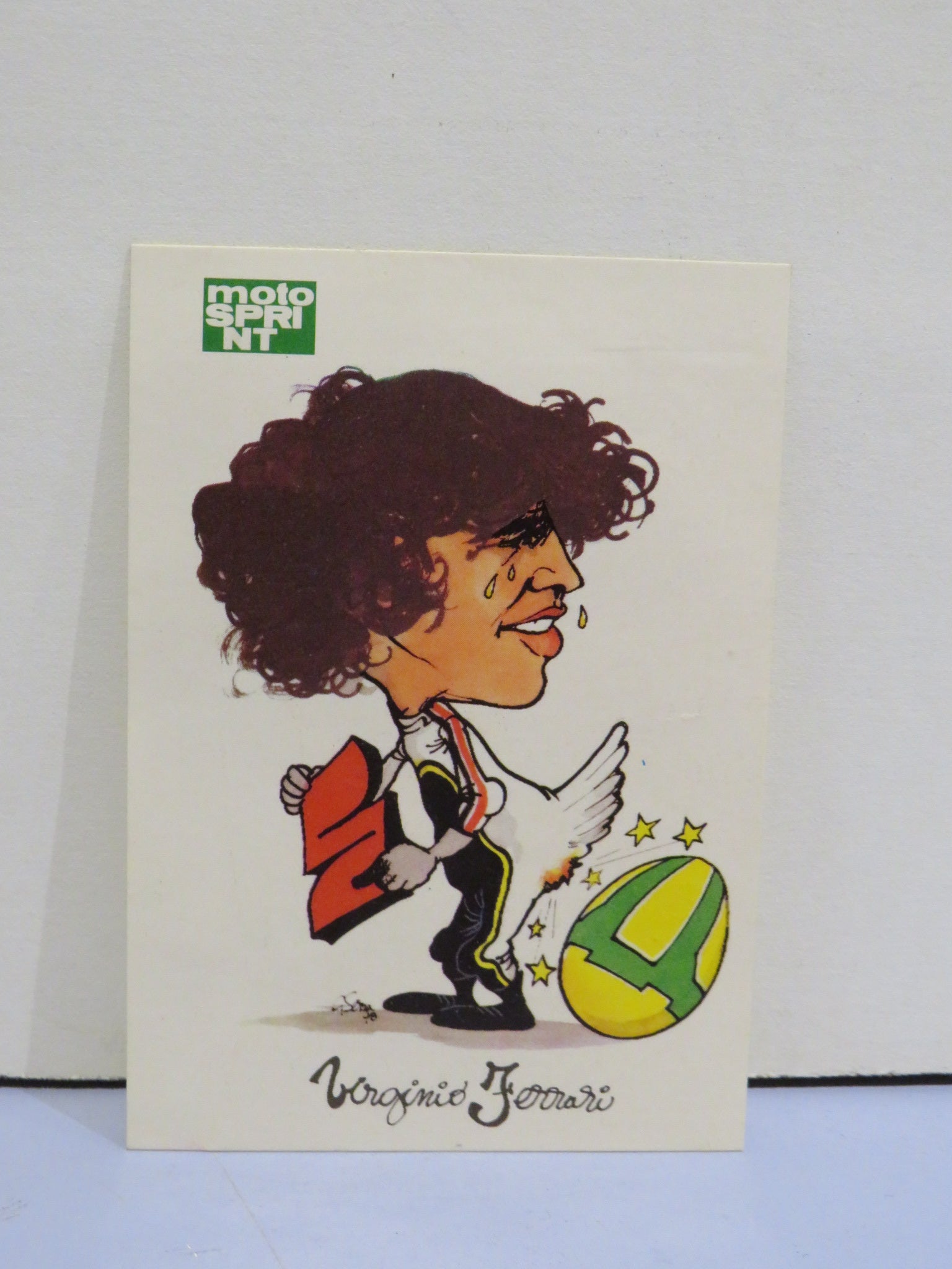 Autocollant Vintage Virginio Ferrari (cm 8x9) - NAVA, Original