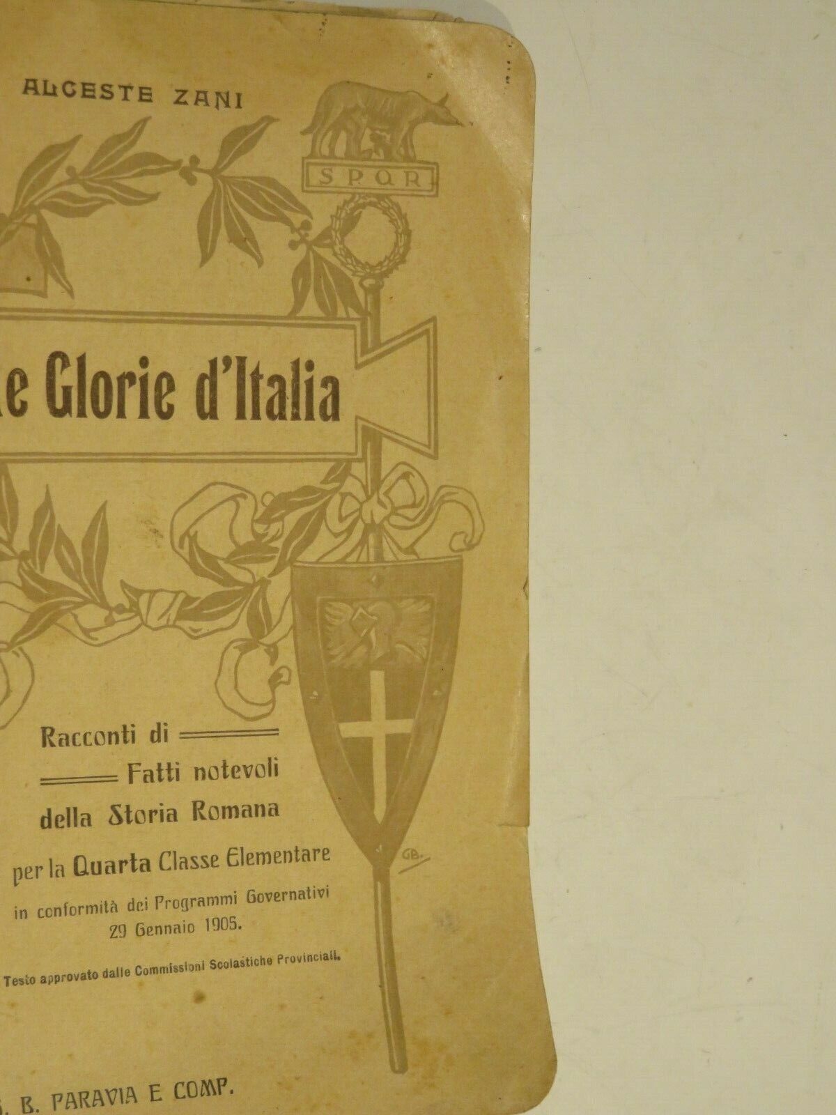 THE GLORIES OF ITALY Stories of notable facts Roman history Alceste Za –  Vecchi Libri, image size:1200x1600